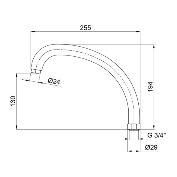 Излив для кухни Lidz 54 01 273 00