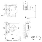 Змішувач для ванни Lidz (NKS) 10 30 006-1 New