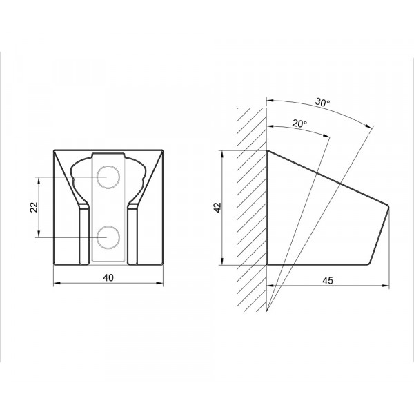 Кронштейн для ручного душу Lidz (NKS) 48 31 000 00