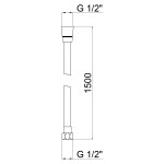 Шланг для душа Lidz (NKS) 50 30 150 00