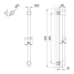 Штанга для душа Lidz (NKS) 49 30 320