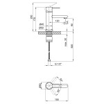 Змішувач для раковини Lidz (NKS) 11 31 001F