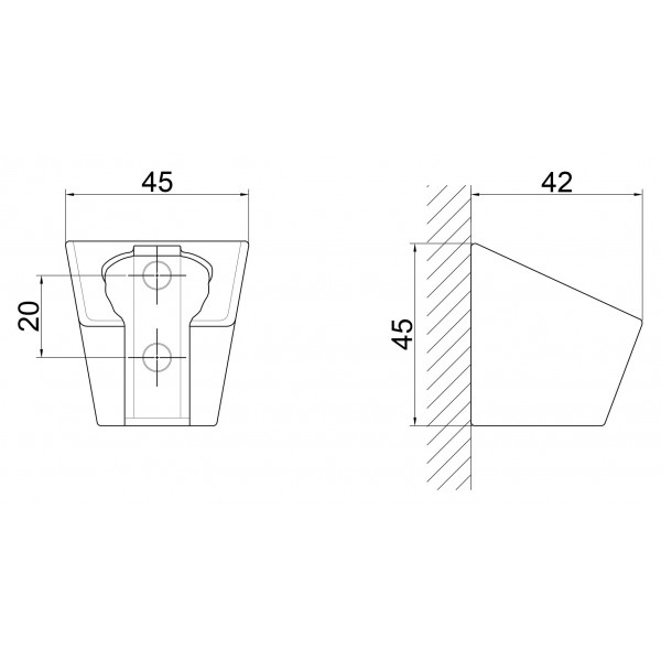 Кронштейн для ручного душу Lidz (CRM) 49 00 113 00