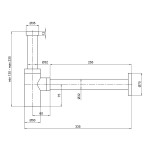 Сифон для раковини Lidz (CRM) 47 01 001 00