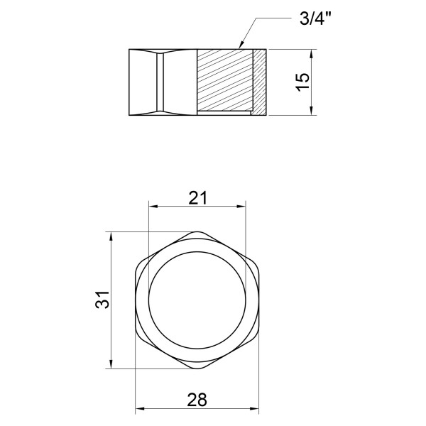 Гайка для эксцентрика Lidz (CRM) 46 01 020 00