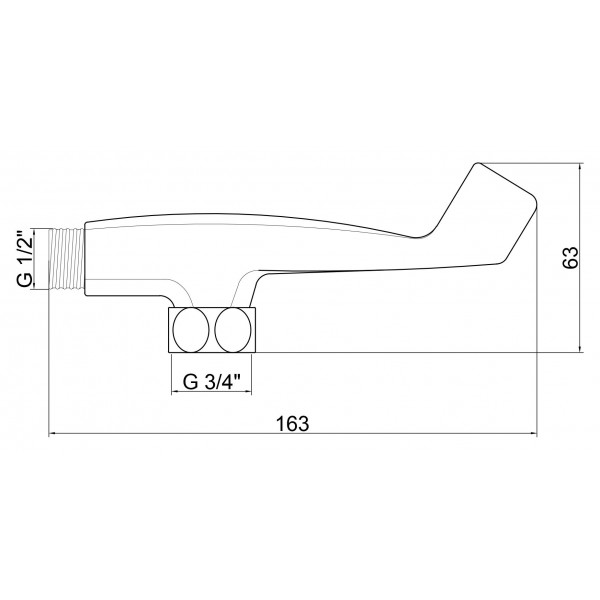 Кронштейн для ручного душу Lidz (CRM) 49 00 109 00