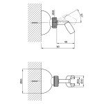 Кронштейн для ручного душу Lidz (CRM) 49 00 111 00