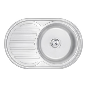 Кухонна мийка Lidz 7750 0,6 мм Satin (LIDZ775006SAT)