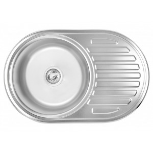 Кухонна мийка Lidz 7750 0,8 мм Satin (LIDZ7750SAT)