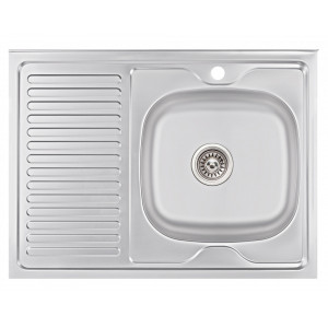 Кухонна мийка Lidz 6080-R 0,6 мм Satin (LIDZ6080R06SAT)