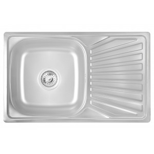 Кухонна мийка Lidz 7848 0,8 мм Satin (LIDZ7848SAT)
