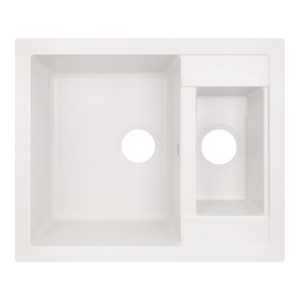 Кухонная мойка с дополнительной чашей Lidz 615x500/200 WHI-01 (LIDZWHI01615500200)