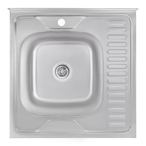 Кухонна мийка Lidz 6060-L 0,6 мм Decor (LIDZ6060LDEC06)
