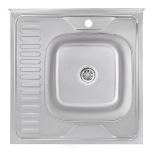 Кухонна мийка Lidz 6060-R 0,6 мм Decor (LIDZ6060RDEC06)