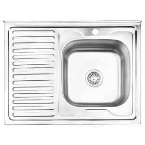 Кухонна мийка Lidz 6080-R 0,8 мм Decor (LIDZ6080RDEC08)