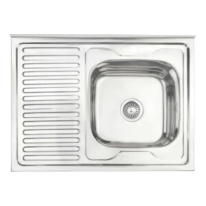 Кухонна мийка Lidz 6080-R 0,6 мм Polish (LIDZ6080RPOL06)