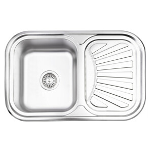 Кухонна мийка Lidz 7549 0,8 мм Satin (LIDZ7549SAT8)