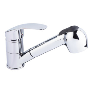 Змішувач для кухні Lidz (CRM) Mars 81 011 з висувним виливом