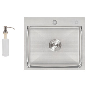 Набір 2 в 1 Lidz кухонна мийка H5045 3.0/1.0 мм Brush + дозатор для миючого засобу