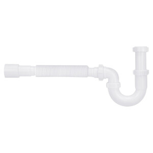 Сифон для кухонної мийки Lidz (WHI) 60 08 E002 00 прямоточний без випуска (вихід 50 мм)