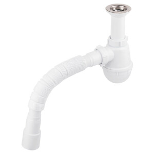 Сифон для кухонної мийки Lidz (WHI) 60 05 M001 00 (вихід 50 мм)