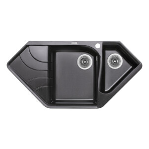 Кухонная мойка с дополнительной чашей Lidz 1000x500/225 BLM-14 (LIDZBLM141000500225)