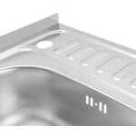 Кухонна мийка Lidz 6050-L 0,6 мм Satin (LIDZ6050L06SAT)