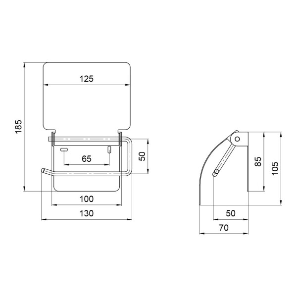 Тримач для туалетного паперу Lidz (CRM) 121.04.04