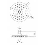 Лейка для верхнего душа Lidz (CRM) 51 10 103 20, Ø20 см