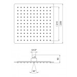 Лейка для верхнего душа Lidz (CRM) 51 10 104 25, 25х25 см