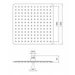 Лейка для верхнего душа Lidz (CRM) 51 10 104 30, 30х30 см