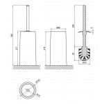 Йоржик для унітаза Lidz (PIN) 121.05.11