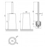 Йоржик для унітаза Lidz (WHI) 121.05.12