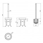 Йоржик для унітаза Lidz (CRG) 121.05.04