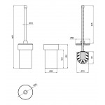 Йоржик для унітаза Lidz (CRG) 121.05.05