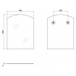 Зеркало Lidz 140.07.01 455х590