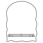 Зеркало Lidz 140.07.02 425х575х105 с полкой