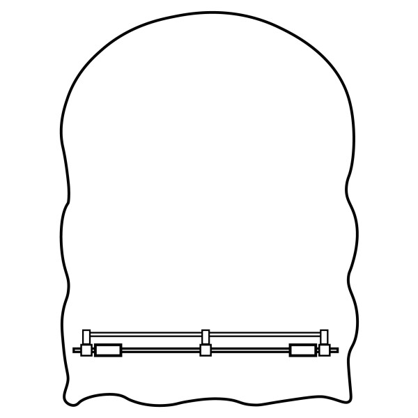 Зеркало Lidz 140.07.02 425х575х105 с полкой