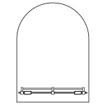 Зеркало Lidz 140.07.03 500х690х110 с полкой