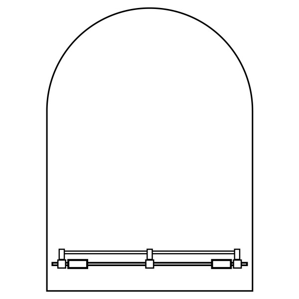 Зеркало Lidz 140.07.03 500х690х110 с полкой