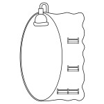 Зеркало Lidz 140.07.05 480х675х100 со светильником и с 3-мя полками