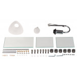 Зеркало Lidz 140.07.05 480х675х100 со светильником и с 3-мя полками