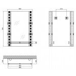 Зеркало Lidz 140.07.06 500х700х105 с полкой
