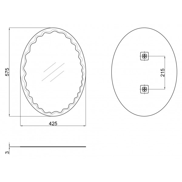 Зеркало Lidz 140.07.11 425х575
