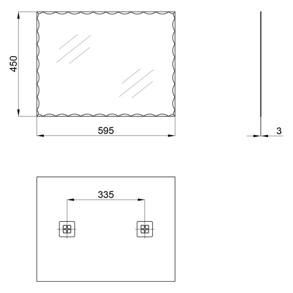 Зеркало Lidz 140.07.12 450х600