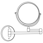 Зеркало косметическое Lidz 140.06.06 15R