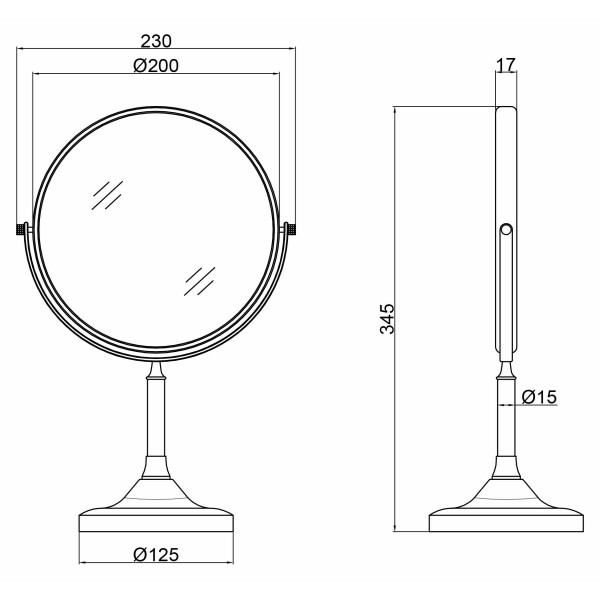 Зеркало косметическое Lidz 140.06.18 23R