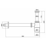 Сифон для раковини Lidz (CRM) 47 01 002 00