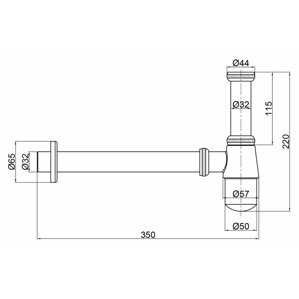 Сифон для раковини Lidz (CRM) 47 01 002 00