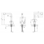 Змішувач для кухні Lidz (CRM) Over 38 020 з підключенням до фільтра